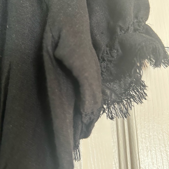 Pilcro Black Midi Dress with Button Detail - Picture 2 of 3